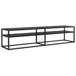 ZNTS TV Cabinet Black 180x40x40.5 cm Tempered Glass 331723