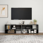 TV Cabinet High Gloss Grey 149x30x52 cm Engineered Wood 808367