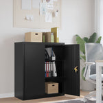 ZNTS File Cabinet Black 90x40x105 cm Steel 339738