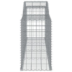 Arched Gabion Baskets 5 pcs 300x50x80/100 cm Galvanised Iron 3146686