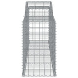 Arched Gabion Baskets 17 pcs 300x50x80/100 cm Galvanised Iron 3146696