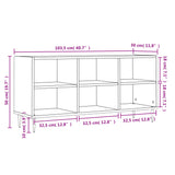 TV Cabinet Concrete Grey 103.5x30x50 cm Engineered Wood 826984