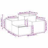 Garden Planter White 100 x 100 x 48 cm Steel 865849