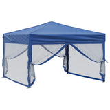 ZNTS Folding Party Tent with Sidewalls Blue 3x3 m 93528