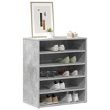 Shoe Cabinet Concrete Grey 60x35x70 cm Engineered Wood 808940