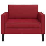 XL Armchair Burgundy Faux Leather 42043521