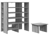 Shoe Cabinet with Shelf 2 pcs Grey Sonoma Engineered Wood 8000385