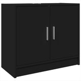 Sink Cabinet Black 63x29x55 cm Engineered Wood 848095