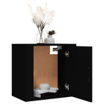 ZNTS Wall-mounted Bedside Cabinets 2 pcs Black 50x30x47 cm 816867