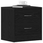 ZNTS Bedside Cabinet Black Oak 40x30x40 cm Engineered Wood 862004