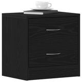ZNTS Bedside Cabinet Black Oak 40x30x40 cm Engineered Wood 862004