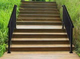 Matte Black Outdoor 4 Level Iron Handrail 59416717