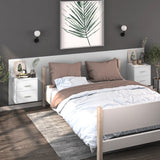 810990 Wall-mounted Bedside Cabinets 2 pcs White