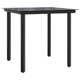 5 Piece Garden Dining Set with Cushions Grey Poly Rattan 3212441