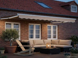 Manual Retractable Awning with LEDs Beige and White 3.5 x 2 m 3419221