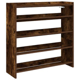 Shoe Rack Smoked Oak 80x25x81 cm Engineered Wood 859909