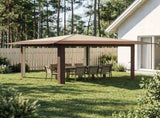 Gazebo without Sidewall 4 x 4 m Cream and Brown 42036816