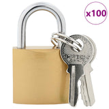 U Lock with Keys 100 pcs Brass Iron 42021905