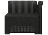 1-Seater Garden Sofa Rattan Look PP Anthracite 8011812