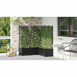 Garden Planter 5 pcs Black 120 x 120 x 143 cm Plastic 42002843