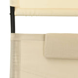 Sun Lounger Cream Textilene, Steel Double Sun Lounger Crescent 310548