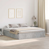 Storage Bed Frame Concrete Grey 180 x 200 cm Engineered Wood 3335400