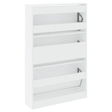 Shoe Cabinet White 80x21x125.5 cm Engineered Wood 839924