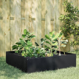 ZNTS Garden Raised Bed Black 100x100x25 cm Steel 851031