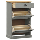 Shoe Cabinet VIGO 60x35x96 cm Grey Solid Wood Pine 353171