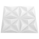 3D Wall Panels 48 pcs 50x50 cm Origami White 12 m² 150914