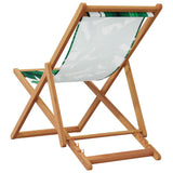 Folding Beach Chairs 2 pcs Leaf Pattern Fabric and Solid Wood 3214500