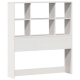 Bookcase Bed without Mattress White 90x190 cm Small Single Solid Wood Pine 3323009