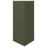 ZNTS Garden Planter Olive Green Triangular 40x34.5x70 cm Steel 851163