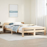 Bed Frame without Mattress 135x190 cm Double Solid Wood Pine 855487