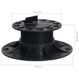 Adjustable Feet for Decking 10 pcs 60-88 mm 149009