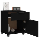 Mobile File Cabinet with Wheels Black 45x38x54cm Engineered Wood 811521