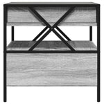 ZNTS Coffee Table with Infinity LED Grey Sonoma 50x50x51 cm 847715