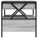 ZNTS Coffee Table with Infinity LED Grey Sonoma 50x50x51 cm 847715