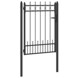 Fence Gate HORST Steel Black Lockable 42034070