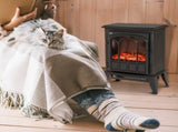 Freestanding Electric Fireplace, Electric Stove Heater with LED Flame Effect, Overheating Safety T3398P378821