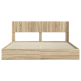 Bed Frame with Storage and Headboard Sonoma Oak 180 x 200 cm 3414361