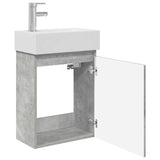 Bathroom Vanity Unit with Tap Concrete Grey 45.5 x 22.5 x 84 cm 889504