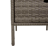 Garden Storage Cabinet Grey 55x59x80 cm Poly Rattan 365553