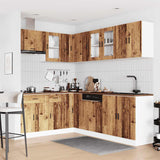 ZNTS 11 Piece Kitchen Cabinet Set Porto Old Wood Engineered Wood 3314909