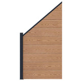 Fence Set 95 x 180 cm WPC and Aluminium Brown 42039061