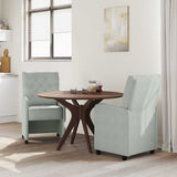 Dining Chairs with Wheels 2 pcs Light grey 58 x 67 x 97 cm 42017866