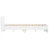 Bed Frame White Engineered Wood, Plywood Small Double Durable 3207511