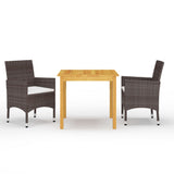 Garden Dining Set Brown, Cream White 3095861