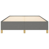 Bed Frame without Mattress Dark Grey 137x190 cm Full Fabric 347204