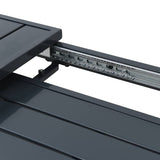 Outdoor Dinner Table Folding Anthracite 210 x 90 x 73 cm Steel 3381205